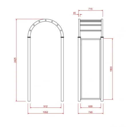 Prestige Rose Arch Dimensions