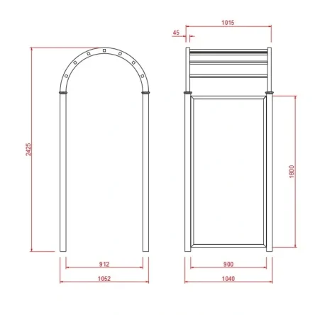 RHS Prestige Rose Arch Large Dimensions