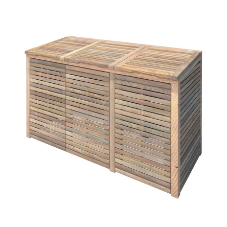 RHS Prestige Slatted Bin Stores Triple Western Red Cedar