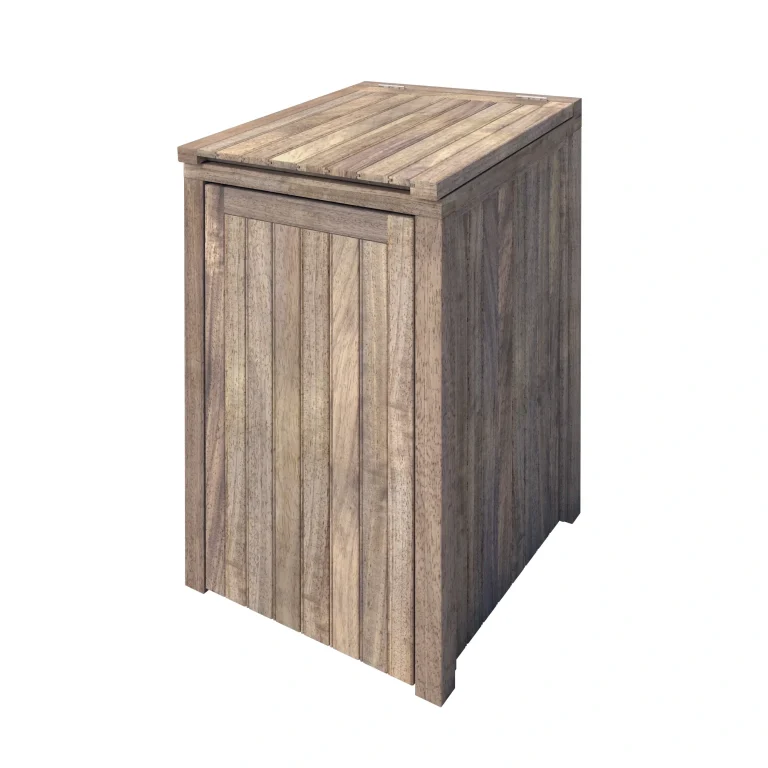 RHS Prestige Solid Bin Stores Single Iroko