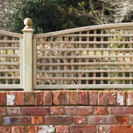 Square Trellis Convex Arched Topper Panel