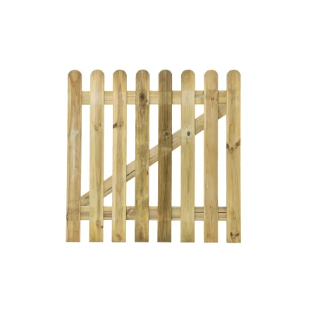 Round Top Picket Gate 900mm high - Natural