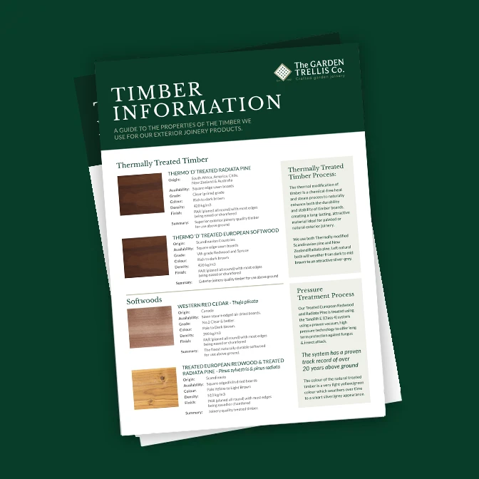 Garden Trellis timber information